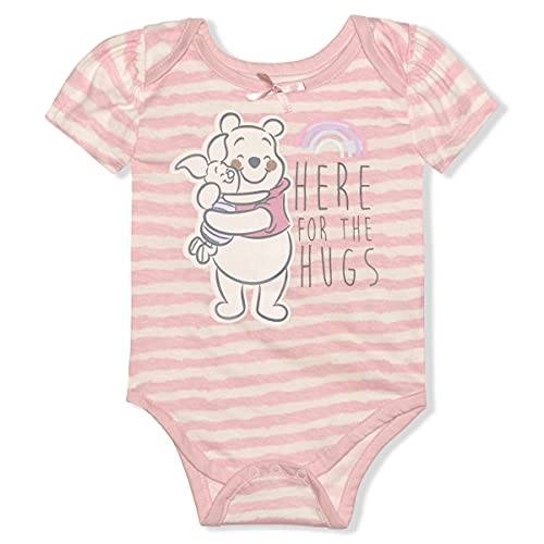 Disney Girls’ Dumbo, Princess Or Winnie The Pooh 3 Pack Bodysuit For Newborn – Pink/Grey Or Pink/Green/Grey Or Pink/Beige #TOP5