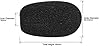 Foam Sponge Mic Cover Windscreen Shield Protector for conference room, podium microphones-Black (60 mm Long) #4