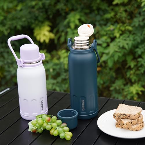 Image of BJPKPK Stainless Steel Insulated Bottle with Handle & Strap, 40oz