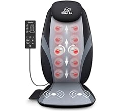 SNAILAX Shiatsu Seat Massager – Back Massage with Heating, Massage Chair Pad with Heat for Kneading at Home or Office