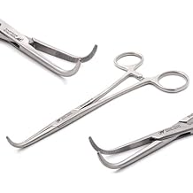 STAINLESS STEEL RIGHT ANGLE MIXTER HEMOSTAT FORCEPS 6" FINE POINT HTI BRAND