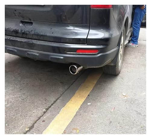 Cola de escape para CRV 2008-2010 en acero inoxidable redondo 4