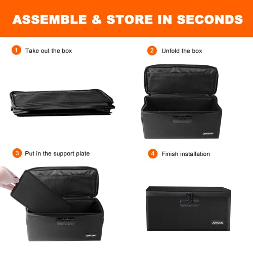 Cd Storage Box With Lock,Water-Resistant And Fireproof Cd Storage Holds Up To 165 Discs | 30 Cds Full Jewel Cases | 60 Cds Slim Cases,Collapsible & Durable Cd Holder With Lid - Black #TOP4