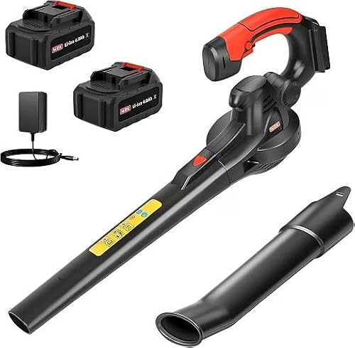 MZK 20V Akku-Laubbläser, 2X 4,0Ah Akkus, kabellos & Ultraleicht