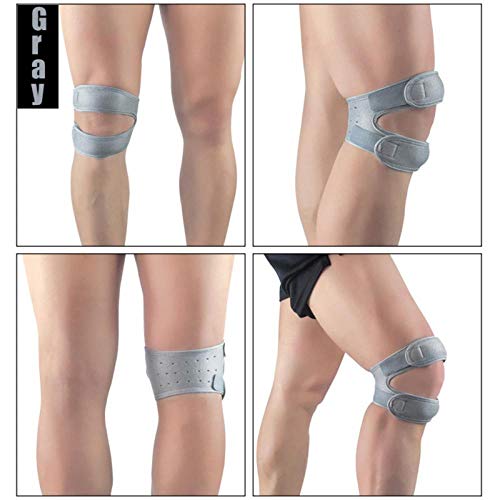 Gifftiy Basketball Knee Pads1Pcs Pressurized Knee Wrap Sleeve Support Bandage Pad Elastic Braces Knee Hole Kneepad Safety Basketball Tennis Cycling Dark_Grey_Single