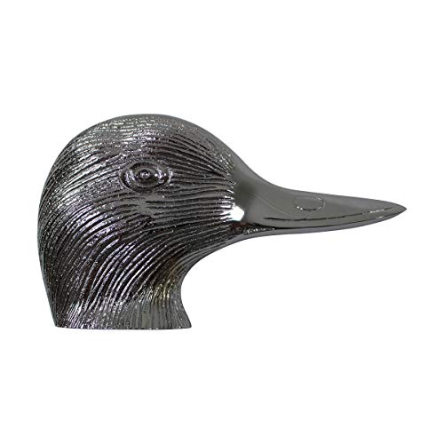Renovators Supply Manufacturing Brass Door Knockers for Front Door 2.9 in. Duck Head Chrome Plated Brass Door Knocker with Mounting Hardware