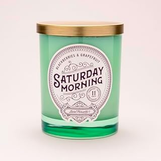 Scent Library Saturday Morning Candle, Blackberries and Grapefruit Scent, 11 oz, with 70+ Hour Burn Time, Summer Collection, Made in The USA by Laurel Mercantile