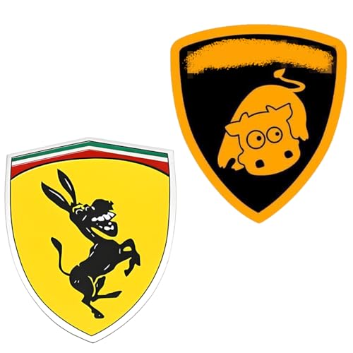 WUSJCOF Paquete de 2 pegatinas reflectantes para coche, diseños divertidos, compatibles con todos los modelos de coche, impermeables, resistentes a arañazos, con dibujos animados