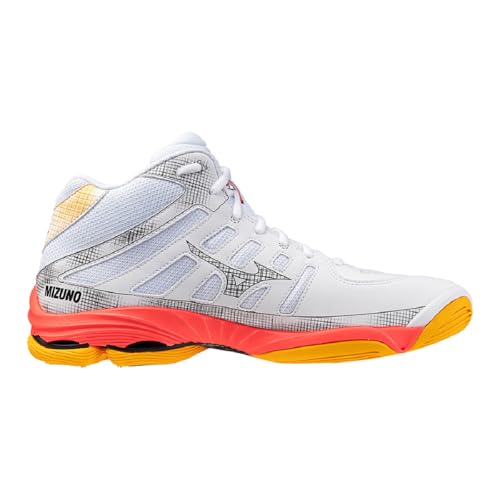 Mizuno WAVE VOLTAGE 2 MID Chaussures de volleyball Fiery 2Citrus FemmeHommee Taille40 - vue 4