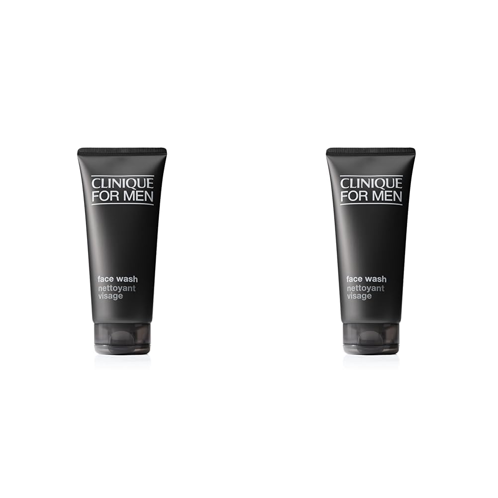 Clinique For Men Face Wash For Normal To Dry Skin Types | Mild Facial Cleanser | With Aloe Vera + Sucrose-| Cleanses + Refreshes,6.7 Fl Oz,(Pack of 2)