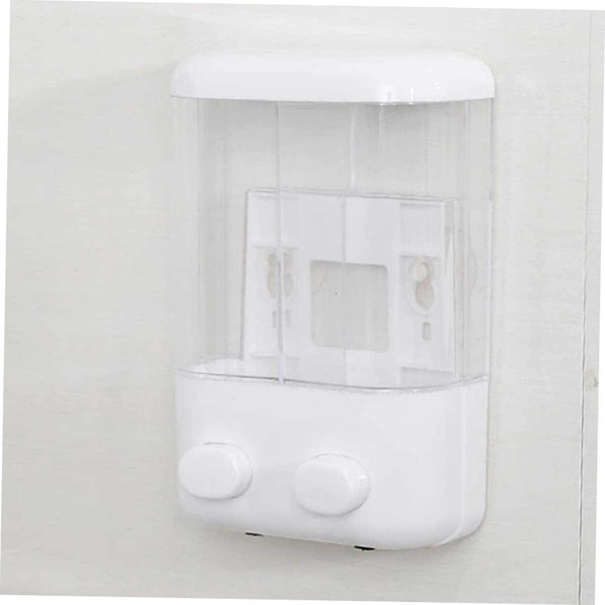 Double Chamber Shower Soap Dispenser Wall Mounted Refillable Liquid Soap Shampoo Container Design for Convenient Use Bathroom Hotel