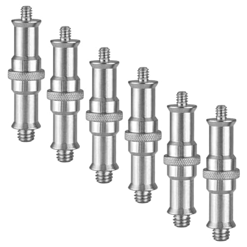 Adaptador de tornillo 1/4 a 3/8 para cámara y flash en juego de 6 piezas de acero