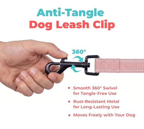 Best Pet Supplies Voyager Reflective Dog Leash or Collar with Neoprene Handle, for Small, Medium, and Large Breed Puppies, Cute and Heavy Duty for Walking, Running and Training - Pink (Leash), L by Best Pet Supplies - Image 7