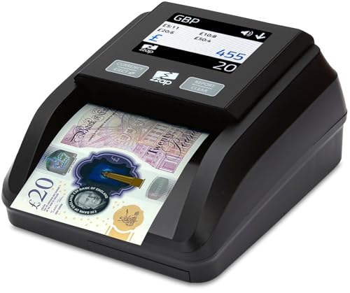 ZZap D40+ Counterfeit Banknote Detector - 100% Accurate - Rechargeable Battery - Full Colour Screen, 5 Currencies, Money Checking Machine
