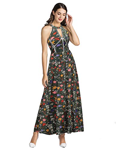 halter neck summer maxi dress