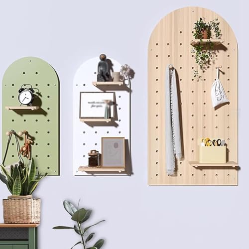 Genérico Paneles organizadores de Pared con Clavijas. Paneles de Madera con Clavijas, Tablero Perforado para Organizador Modular de cuadrícula, para organización de Pared, organización de manualidade