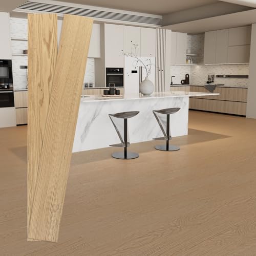 Jeedeson Original Wooden Multi-Ply Engineered Hardwood Flooring Sample, 47.64" L x 6.5" W x 0.59" T, Tongue & Groove Waterproof Wood Floor, 2 Planks (Covers 4.3 Sq Ft)