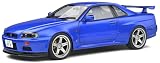 SOLIDO 1/18 日産 スカイライン R34 GT-R ニスモホイールVer. ブルー 完成品ダイキャストミニカー S1804306