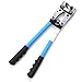 Produktbild Amzdeal Crimpzange 6-50mm²Professionelle Kabelschuhzange mit Rutschfester verlängerter Griff Crimpwerkzeug für isolierte, unisolierte Drahtseil-Ratschenkabelschuhe (Blau)