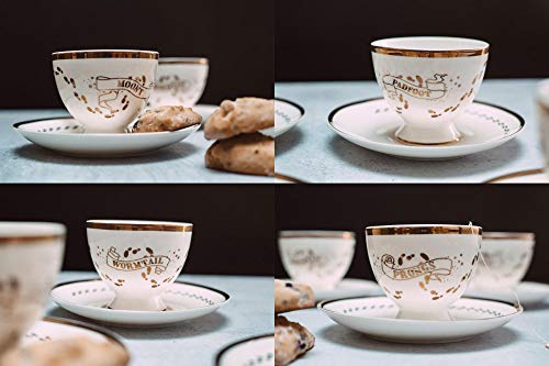 Harry Potter Marauders Map 10-Piece Porcelain Tea Set | Hogwarts-Themed Magical Tea Party Gift Set | Includes Teapot, Cups, Saucers | Place Setting For 4 #TOP4