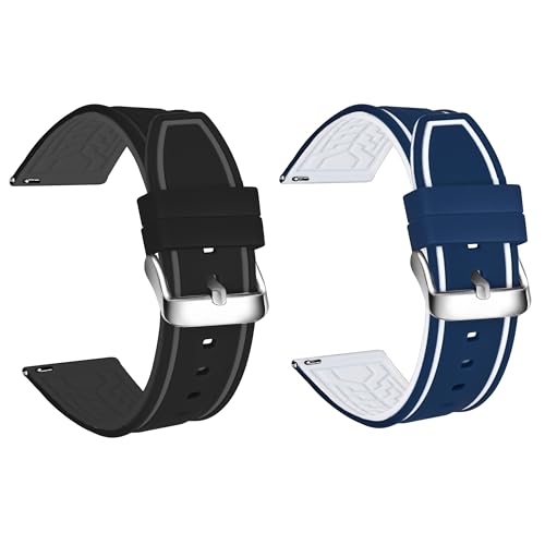 Image of TIMEWEAR 22 mm Silicone Strap With Quick Release Pin Sidebar, Compatible with Boat Xtend, Noise Colorfit, Fireboltt, Samsung Gear, All Watches & Smart Watches with Lug Width 22mm