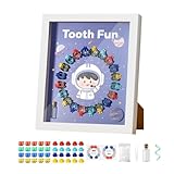 de dientes – Almacenamiento y exhibición de primeros dientes, organizador de recuerdos con marco de fotos para dientes, contenedor de colección para niños, organizador de recuerdos, regalo