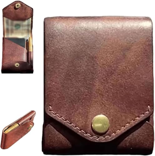 Vintage Handmade Leather Wallet, Multifunctional Handmade Leather Wallet for Men and Women, Leather Card Wallets (1 pcs,Wallet)