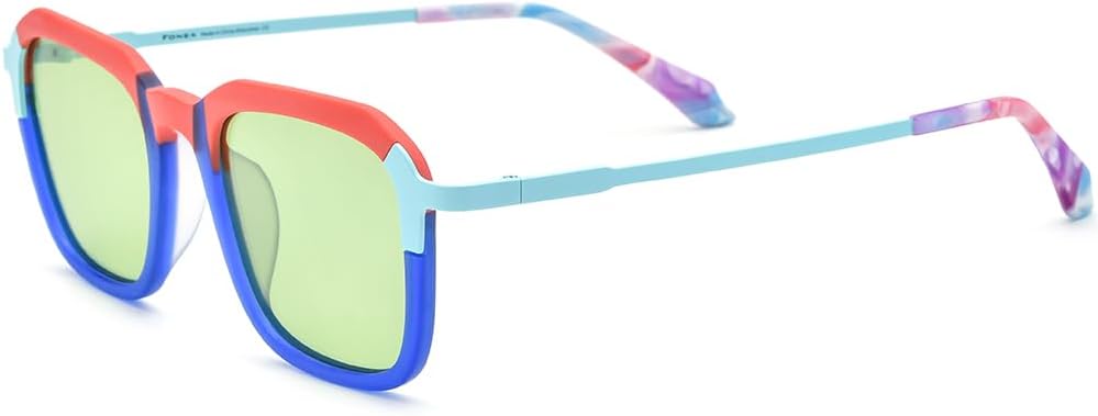 FONEXColorful Acetate Titanium Polarized Sunglasses F85786T