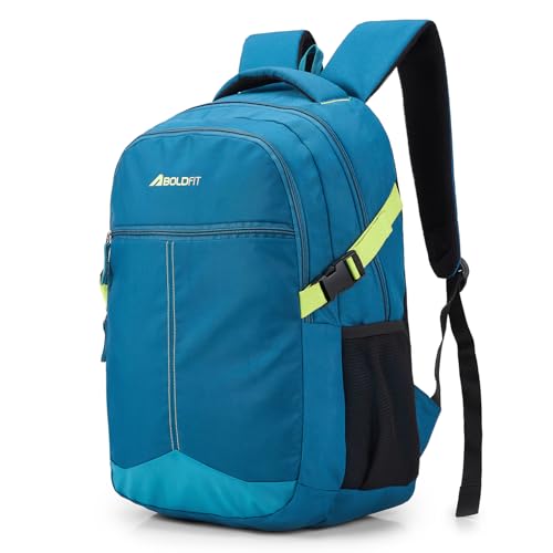Boldfit Laptop Backpack for Men & Women 30L Premium Stylish Bags Ideal College Bag, Office Backpack & Travel Bag Water-Resistant with Bottle Holder, UrbanShift- Teal Green, 30L