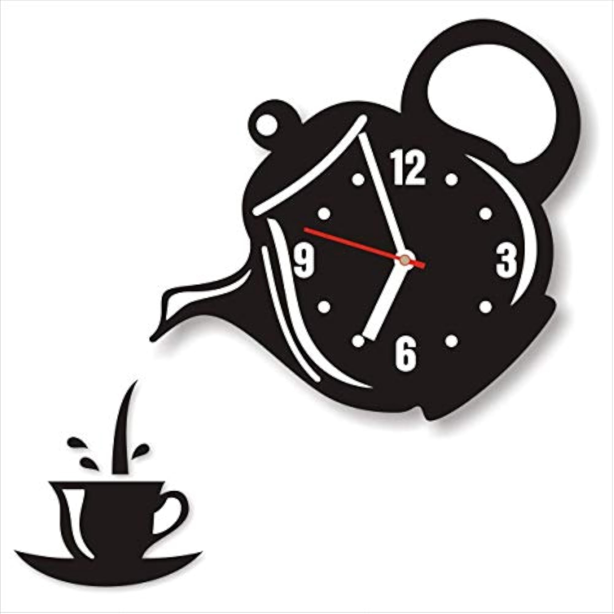 3D Tea Pot & Cup Designer Acrylic Wall Clock