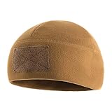 M-Tac Tactical Beanie Fleece Watch Cap - Winter Hat Elite - Patch Panel (Coyote Brown, L)