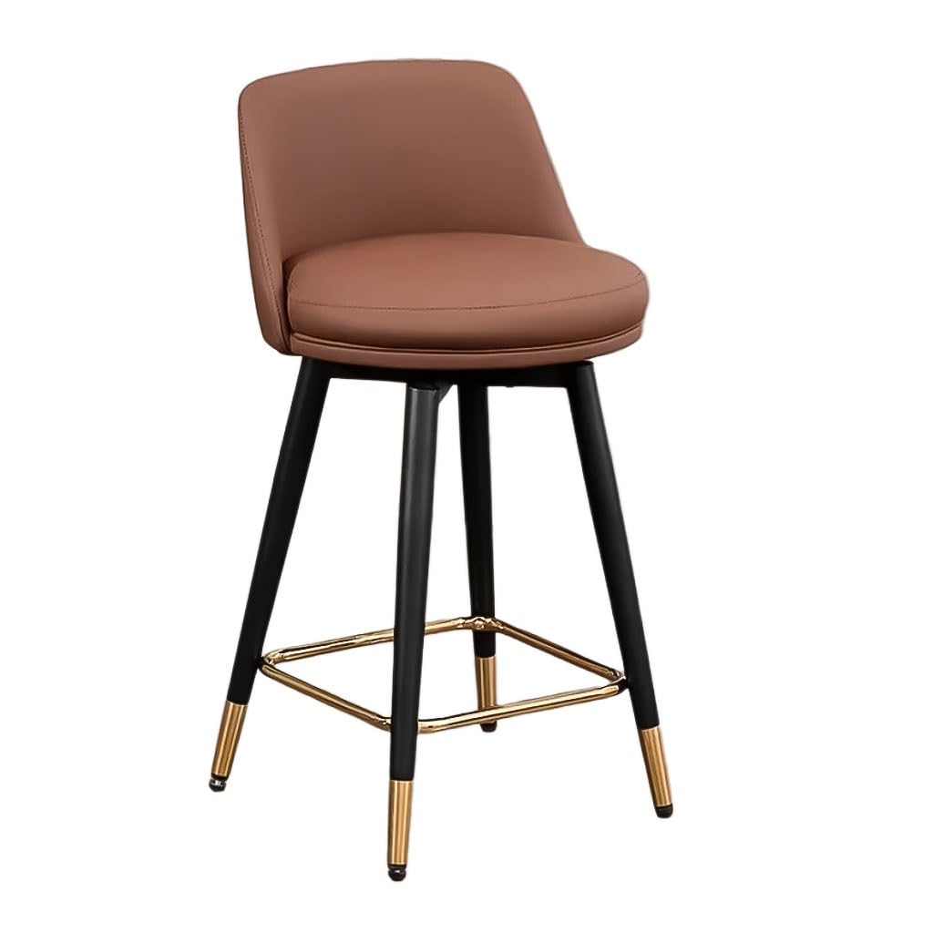 Tabourets de comptoir élégants marron au design contemporain épuré