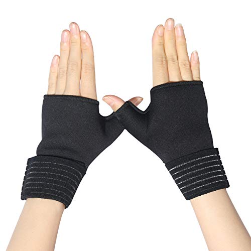 Muñequera | 1 par, soporte ajustable para muñeca para túnel carpiano, tendinitis, artritis, alivio del dolor de muñeca esguince y estabilizador de muñeca de neopreno con diseño de lazo para el pulgar
