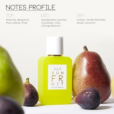 Ellis Brooklyn SUN FRUIT Scented Body Oil for Women with Bergamot, Fig, Jasmine & Amber, Vegan, Cruelty-Free, Sustainable Ingredients, Made in USA, 95ml/3.2 fl oz