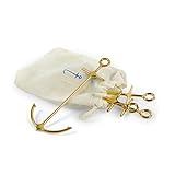 Genuine Fred Gold ANCORED Stainless Steel Cocktail Picks, Set of 6, small