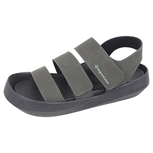 [RegettaCanoe] リゲッタカヌー メンズ サンダル ストラップ ベルト ベルクロ 脱げにくい 軽量 3本ベルト 日本製 LVW587 CJEW7604 カーキ M