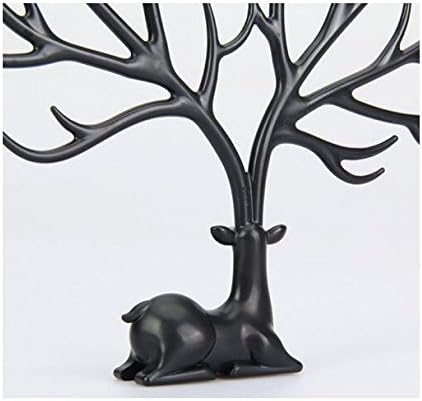Rings Necklace Ornament Sika Deer Tree Jewellery Display Stand Plastic Holder Organiser Accessory Rack Storage