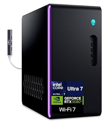 Alienware Aurora ACT1250 AI Gaming Desktop PC (Intel Ultra 7 265F, GeForce RTX 5080 16GB GDDR7, 64GB DDR5, 2TB PCIe SSD, Win 11 Pro) w/DKZ USB Port Expander