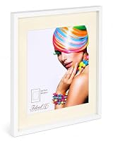 IDEAL TREND 3D Objektrahmen Bilderrahmen mit Passepartout & gehärtetem Glas Holz MDF Rahmen Foto Poster: Farbe: Weiß | Format: 50x70 – Ansicht 5