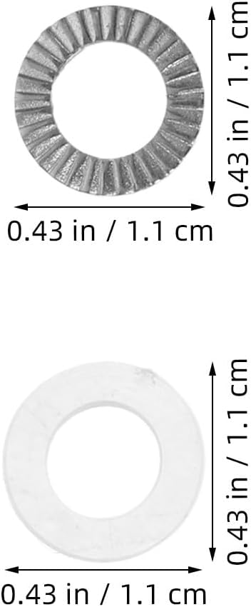 1 Set Wedge Locking Washers - 6.5mm ID Anti-slip Double Sided Lock Washers for Drum Racks Systems - Anti-Loosening Plastic Gaskets for Secure Drum Components Protection