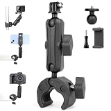 YALLSAME Soporte de cámara con cabezal de bola de 360° y brazo mágico, súper abrazadera para GoPro/AKASO/DJI OSMO/Insta360/DSLR/iPhone