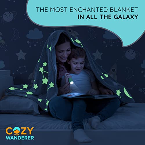 Soft Fluffy Kids' Blanket & Throws - Unique Birthday Gifts For Boy, Girls & Grandkinds - Glow In The Dark Throw Blanket, Gifts For Girls, Gifts For Boys, 50" X 60" Gray #TOP5