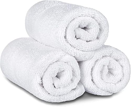 Wealuxe White Hand Towels For Bathroom 12 Pack 16X27 Inch, Cotton Hand Towel Bulk For Gym And Spa, Soft Extra Absorbent Quick Dry Terry Bath Towels #TOP2