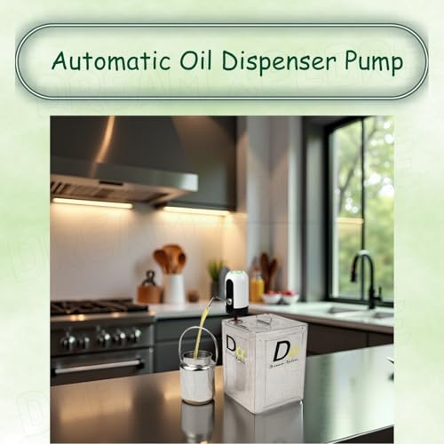 Image of Automatic Stainless Steel Oil Dispenser Pump for 15 Litre /Kg Tin, Fast Continuous Flow, Wireless USB Charging, Food-Grade Flexible Pipe, Spill-Proof, Oil Transfer Device, Touch Operation (Pack of 1)