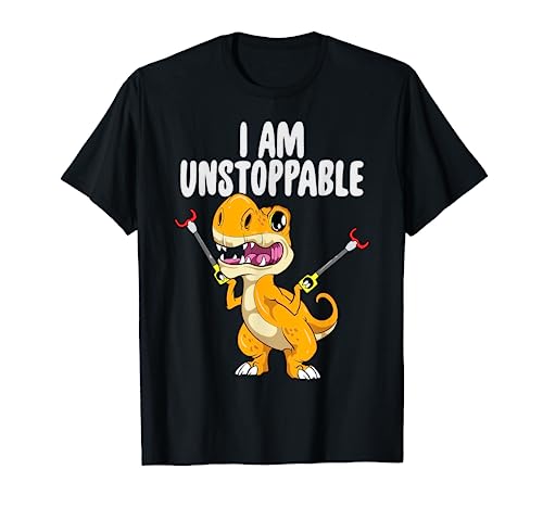 I Am Unstoppable T-rex Kawaii Dinosaur Trash Grabber T-Shirt