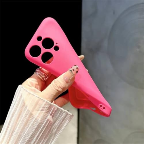 Coque iPhone 16 Pro Max antichoc silicone rose rouge étui ovale