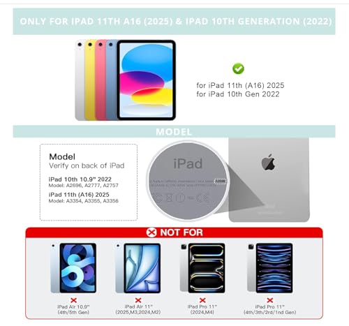 Image of RAYMCRAFT for iPad A16 11th /10th Gen Case Keyboard, Magnetic Floating Stand