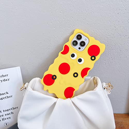 3D Pizza Monster Case For Iphone 13 Pro Max,3D Cute Cartoon Lovely Soft Silicone Case,Pizza Monster Creative Character Kids Teens Girls Women Shockproof Case For Iphone 13 Pro Max 6.7 Inch #TOP6