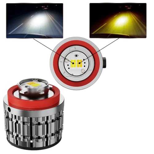 L1B TF1 LED Fog Light Bulbs, Dual Color 3000K Amber Yellow/White 6500K, 70W 7000LM, Plug & Play, for Toyota 2023+ GR Corolla Cross Sedan RAV4, Honda 11th Gen Ridgeline CR-V, Pack of 2