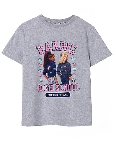 Barbie Girls Short Sleeve T-Shirt | Young Ladies There is Power in Kindness Grey Graphic Tee | Kids Stylish Fashion Top